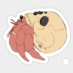 Goth Hermit Crab-color Sticker